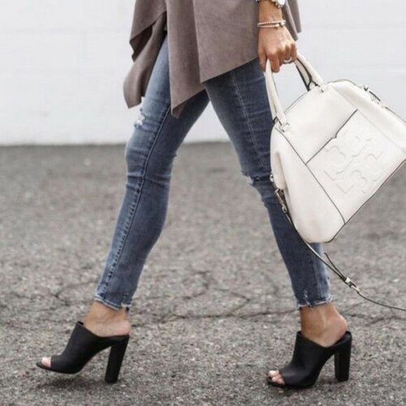 NEW Vince Black Suede Block Heel Mules –Chic & Versatile Sandal for Any Occasion
